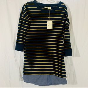 Antrhopologie Lucy&Laurel Striped Layered Tunic